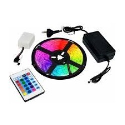 Tira LED RGB exterior x5mts 12v c/control