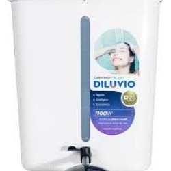 Calefon pvc 25l Diluvio c/resist acero blanco